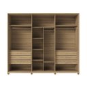Ver imagem 4 de Guarda-Roupa Speculum 6 Portas com Vidro Reflecta e LED Carvalho