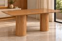 Ver imagem 3 de Mesa de Jantar Retangular 170x100cm - Dupla Base Cilíndrica Nix Designer