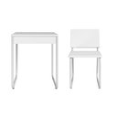 Ver imagem 2 de Mesa Infantil com Cadeira para Criança Mesa de Atividades Estudos e Desenho com Mdf - Branco