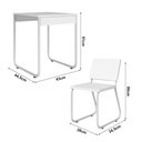 Ver imagem 4 de Mesa Infantil com Cadeira para Criança Mesa de Atividades Estudos e Desenho com Mdf - Branco