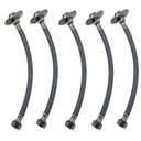 Ver imagem 1 de Kit 5 Engate Mangueira Flexível Trançado 60cm Alta Pressão