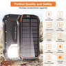 Energia Solar Portátil Power Bank Solar PV Light I-26W de 26800mAh com carregamento de indução 5V Co - 6