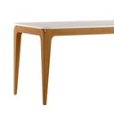 Ver imagem 2 de Mesa de Jantar para 6 Lugares 1,60m Tampo Mdf com Vidro Aurea Ypê/off White - New Ceval