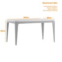 Ver imagem 3 de Mesa de Jantar para 6 Lugares 1,60m Tampo Mdf com Vidro Aurea Ypê/off White - New Ceval