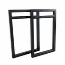 Ver imagem 1 de Prateleira Nicho Suspenso Industrial Preto para 2 Madeiras