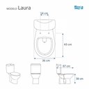 Ver imagem 2 de Assento Sanitario Poliester com Amortecedor Laura Branco para Vaso Roca