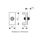Ver imagem 2 de Módulo Tomada Antena de Tv Fame Habitat Onix para Cabo Coaxial 75 Ohms