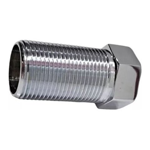 Prolongador Extensor Longo 3/4 Aumento Latão Cromado Prateado