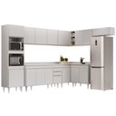 Ver imagem 1 de Armário de Cozinha Modulada de Canto 8 Peças CP08 Balcão com Tampo Branco - Lumil Lumil Móveis