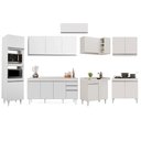 Ver imagem 6 de Armário de Cozinha Modulada de Canto 8 Peças CP08 Balcão com Tampo Branco - Lumil Lumil Móveis