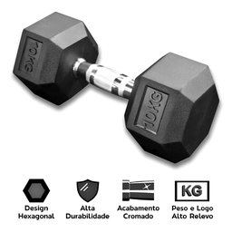 Fit Halter com Borracha / Barra de Metal - 10kg - 2