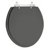 Assento Sanitário Poliester Diamantina Cinza Escuro para vaso Icasa - 1