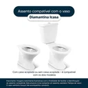 Ver imagem 4 de Assento Sanitário Poliester Diamantina Cinza Escuro para vaso Icasa