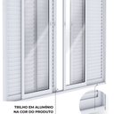 Ver imagem 4 de Porta Balcão de Alumínio 4 Folhas Móveis e 2 Fixas com Fecho Embutido 215x200cm Lucasa Ideale Branco