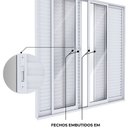 Ver mais imagens de Porta Balcão de Alumínio 4 Folhas Móveis e 2 Fixas com Fecho Embutido 215x200cm Lucasa Ideale Branco
