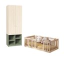 Ver imagem 2 de Quarto Montessori Mini Cama Giulia e Guarda-Roupa Curió 2 Portas Casatema MadeiraOriginals Natural/V