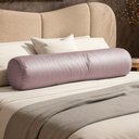 Ver imagem 1 de Almofada Travesseiro Bastão Tubo Rolo Dot 140cm Macia Veludo Rosé - Abmaza