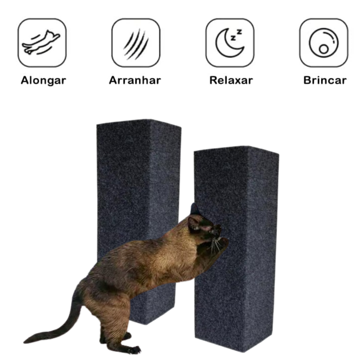 Arranhador para Gatos Protetor Canto Sofá, Cama Box com 1 Un - 2