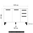 Ver imagem 4 de Balcão de Cozinha para Pia 120cm Rita Freijó/off Acetinado Z44 - Mpozenato