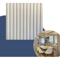 8 Painel Ripado Placas 3d Revestimento Parede Pvc 50x50cm - 5