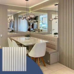 8 Painel Ripado Placas 3d Revestimento Parede Pvc 50x50cm - 1