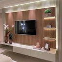 Ver imagem 3 de 8 Painel Ripado Placas 3d Revestimento Parede Pvc 50x50cm