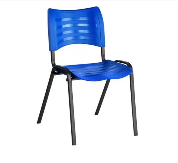Cadeira Empilhável Fixa para Escritório Azul - Masticmol - 2001