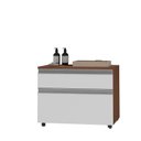 Ver imagem 2 de Gabinete para Banheiro com Rodízio 60cm 2 Gavetas Safira Inferior