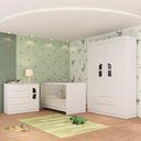 Ver imagem 2 de Quarto de Bebê Completo com Berço 3 em 1 com Colchão Incluso Amora Multimóveis Mp4565