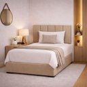 Ver imagem 2 de Kit 5 Peças Cabeceira Modular Cama Box 60x20 Solteiro Cores:bege