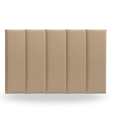 Kit 5 Peças Cabeceira Modular Cama Box 60x20 Solteiro Cores:bege