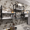 Ver imagem 5 de Prateleira Suspensa Flutuante Linda e Elegante Suportes em Metalon Tábua Mdf/mdp Móvel Industrial