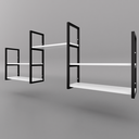 Ver imagem 3 de Prateleira Suspensa Flutuante Linda e Elegante Suportes em Metalon Tábua Mdf/mdp Móvel Industrial
