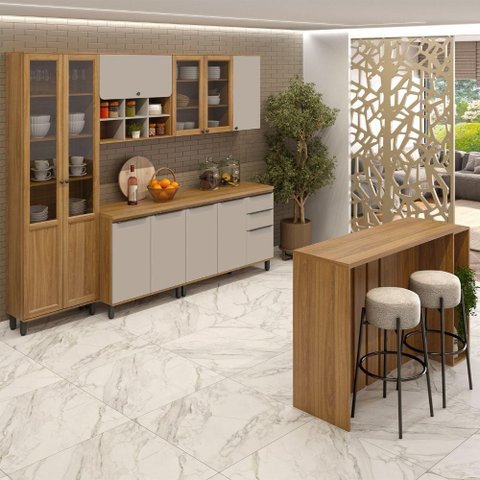 Cozinha Completa com Bancada Gourmet 6peças Serena Bertolini