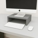 Ver imagem 1 de Suporte Monitor Mesa de Escritório 30cm X 22cm 100% Mdf F5 Cor:cinza Sagrado