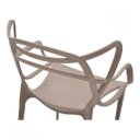 Ver imagem 3 de Kit 2 Cadeiras Allegra 100% Polipropileno Leve e Resistente:bege