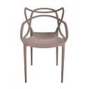 Ver imagem 7 de Kit 2 Cadeiras Allegra 100% Polipropileno Leve e Resistente:bege