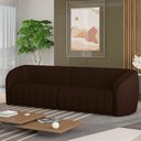 Ver imagem 1 de Sofá Decorativo Sala de Estar 252cm Adam 3 Lugares PU Marrom G45 - Gran Belo Sofá Adam