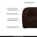 Ver imagem 4 de Sofá Decorativo Sala de Estar 252cm Adam 3 Lugares PU Marrom G45 - Gran Belo Sofá Adam