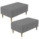 Ver imagem 1 de Kit 02 Puffs Decorativos Para Sala De Estar Cléo W01 Pés Palito 90 cm Pied Poule - Lyam Decor