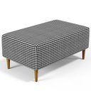 Ver imagem 3 de Kit 02 Puffs Decorativos Para Sala De Estar Cléo W01 Pés Palito 90 cm Pied Poule - Lyam Decor