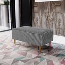 Ver imagem 2 de Kit 02 Puffs Decorativos Para Sala De Estar Cléo W01 Pés Palito 90 cm Pied Poule - Lyam Decor