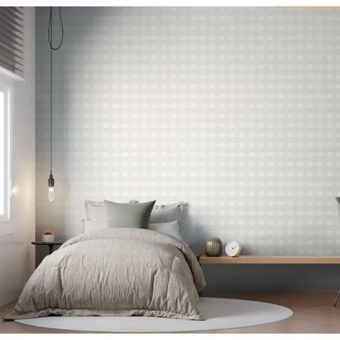 Papel de Parede Bobinex Revoada - Xadrez Vichi Cinza 4413
