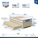 Ver imagem 7 de Cama Box com Auxiliar + Colchão de Molas Ensacadas Double Face Pillow Euro Alfa Probel Solteiro 88cm