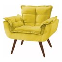 Ver imagem 1 de Poltrona decorativa opala suede amarela escritorio