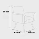 Ver imagem 2 de Poltrona decorativa opala suede amarela escritorio