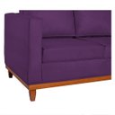Ver imagem 5 de Sofá 3 Lugares Europa 180 cm Estilo Conforto e Elegância Suede Roxo - ADJ Decor