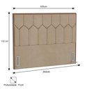 Ver imagem 3 de Cabeceira Cama Box Casal King 195cm Órion P02 Veludo Bege