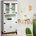 Ver imagem 3 de Cristaleira 4 Portas Malu Cor Branco 88cm - 66582