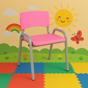 Ver imagem 1 de Kit 11 Cadeira Iso Infantil Creche, Escola Base Cinza Rosa